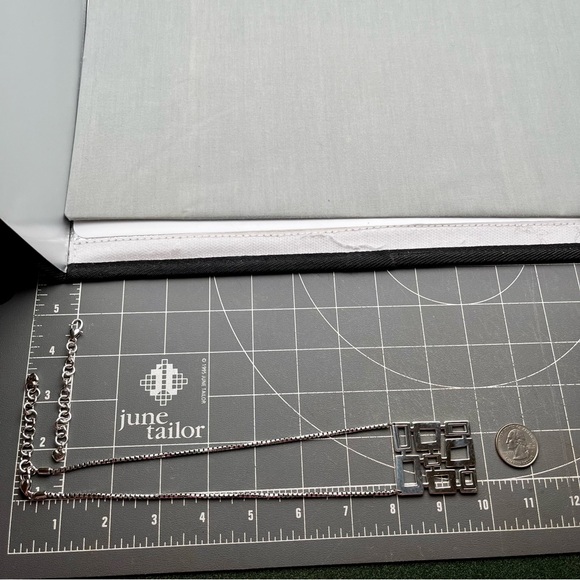 BRIGHTON Multi-Square Geometric Pendant Necklace with Additional Extender - Picture 5 of 7